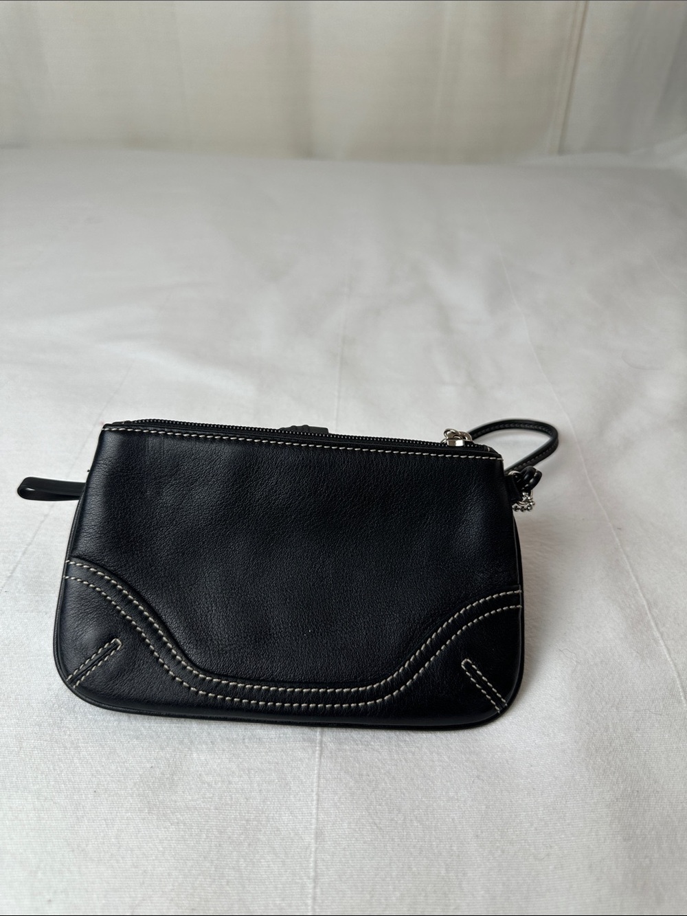 Coach Black Leather Wristlet